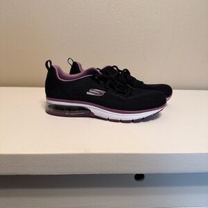 Skechers Black and Purple Athletic Shoes
